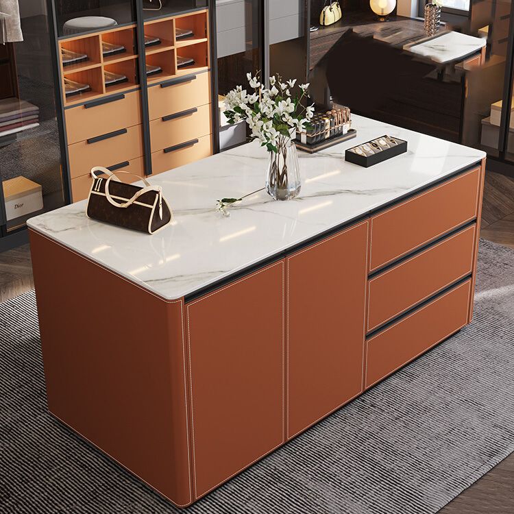 Cuisine de cuisine stationnaire Granite Top Cuisine Kitchen Island avec tiroir