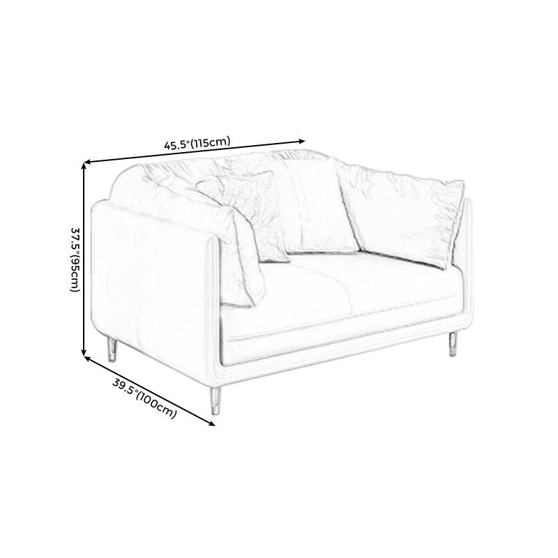 Custine di cuscino da soggiorno in pelle vera e propria divano moderno