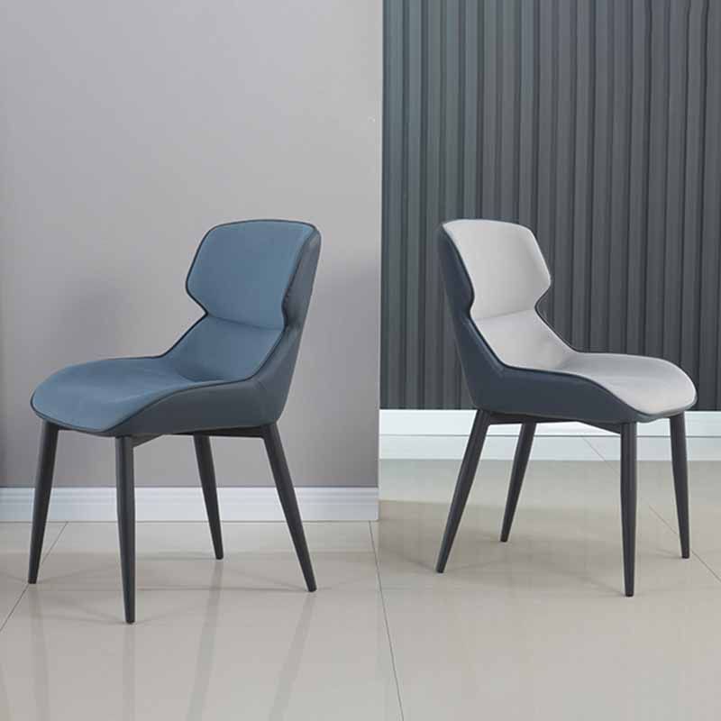 Industrial Metal Dining Room Chair Faux Leather Dining Armchair for Restaurant Use Clearhalo ' kitchen&dining_furn' 'Dining Chairs' 'Dining Tables & Seating' 'dining_chair' 'furn' 'furn_dining_chair' 'Furniture' 'furniture_dining_chair' 'Kitchen & Dining Furniture' 'kitchen' 1200x1200_eceaa776-38cc-4528-8080-de78907bf63b