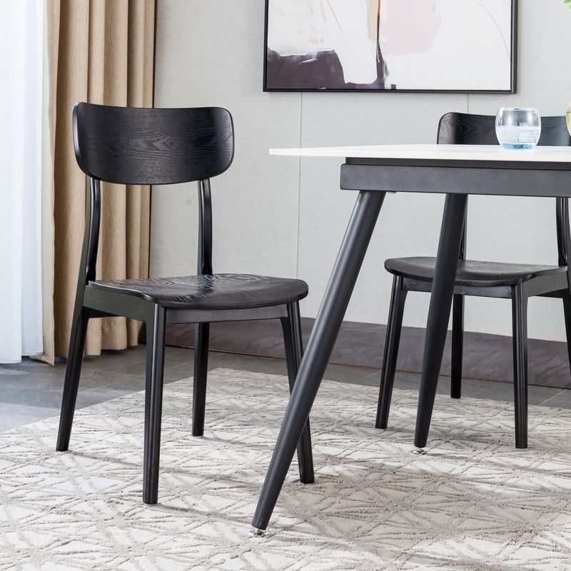 Wood Industrial Style Dining Chair Indoor-Outdoor Open Back Dining Side Chair Clearhalo ' kitchen&dining_furn' 'Dining Chairs' 'Dining Tables & Seating' 'dining_chair' 'furn' 'furn_dining_chair' 'Furniture' 'furniture_dining_chair' 'Kitchen & Dining Furniture' 'kitchen' 1200x1200_ecead18c-3eba-42a7-ad33-4e58b09738ff