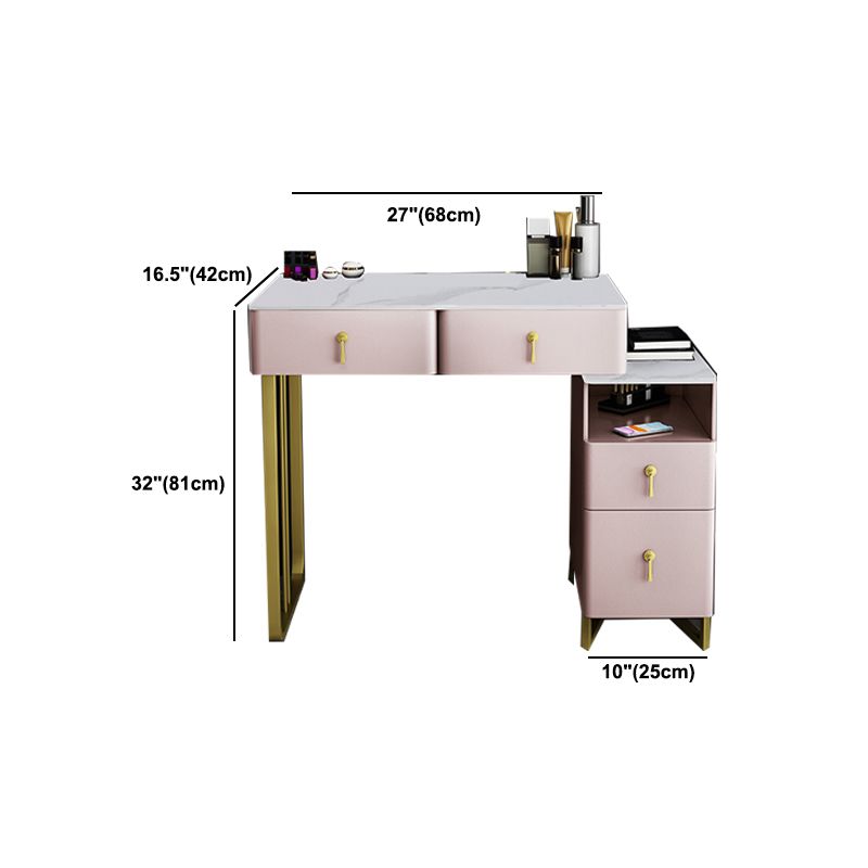 Zeitgenössisches Make-up Eitelkeit Massivholz 4 Schubladen Eitelkeitsverkederstisch