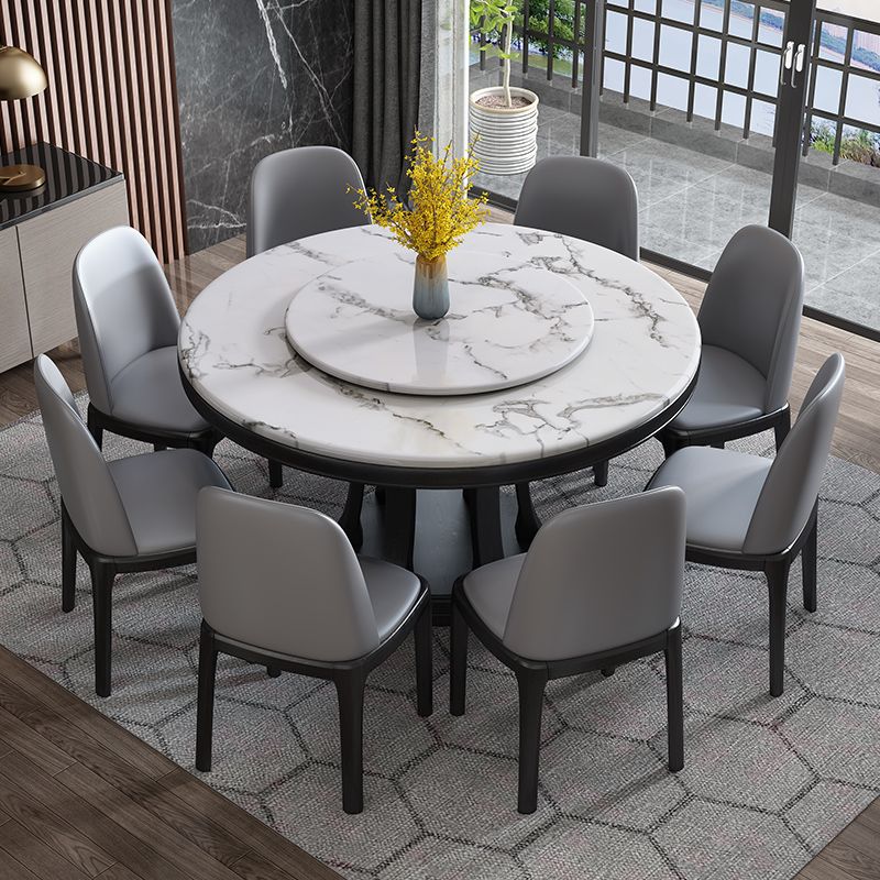 Round Dining Site Table Simplicity Style Marble Furniture with Pedestal Base Clearhalo ' dining_table' 'Dining Tables & Seating' 'Dining Tables' 'furn' 'furn_dining_table' 'Furniture' 'furniture_dining_table' 'Kitchen & Dining Furniture' 'kitchen&dining_furn' 'kitchen' 'kitchen_dining_table' 1200x1200_eceda6fb-d55f-4d54-b8d0-e593240fbb42