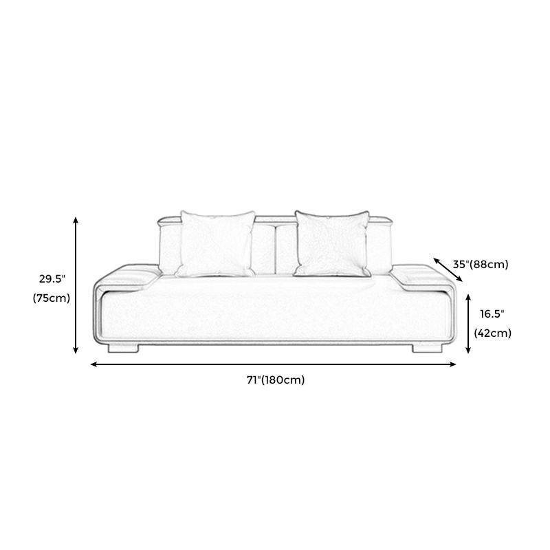 29.52"H Faux Leather Stain Resistant Pillow Top Arm Sofa for Living Room Clearhalo 'furn' 'furn_sofas' 'Furniture' 'furniture_sofas' 'kitchen' 'kitchen_sofas' 'Living Room Furniture' 'Sofa' 'sofas' 1200x1200_ecee9a5b-d7fb-4021-adb0-cee19f6cdef5