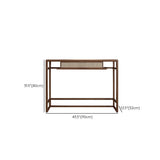 Mesa de consola contemporánea de forma rectángulo Table de sofá de consola de cenizas naturales/marrones