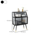 Contemporary Metal China Cabinet Glass Doors Display Cabinet for Dining Room