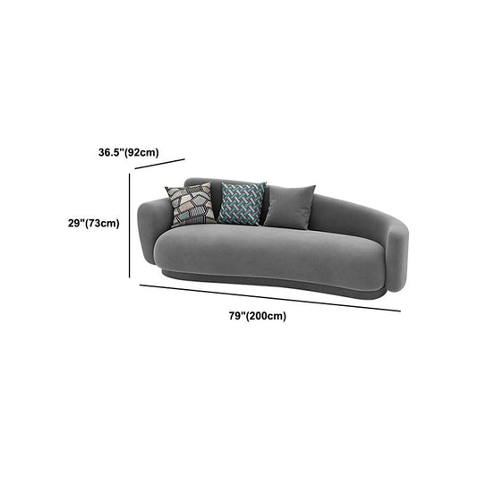 Graues Samttuxedo Armsofa zeitgenössisches Sofa für Wohnzimmer
