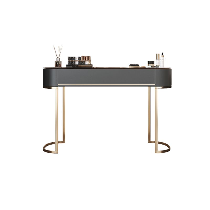 Tavolo da vanità superiore in vetro set di vanità specchio rimovibile con cassetto