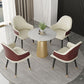 Glam Sintered Stone Dining Table Set Round 1/5 Pieces Dining Set for Home Use