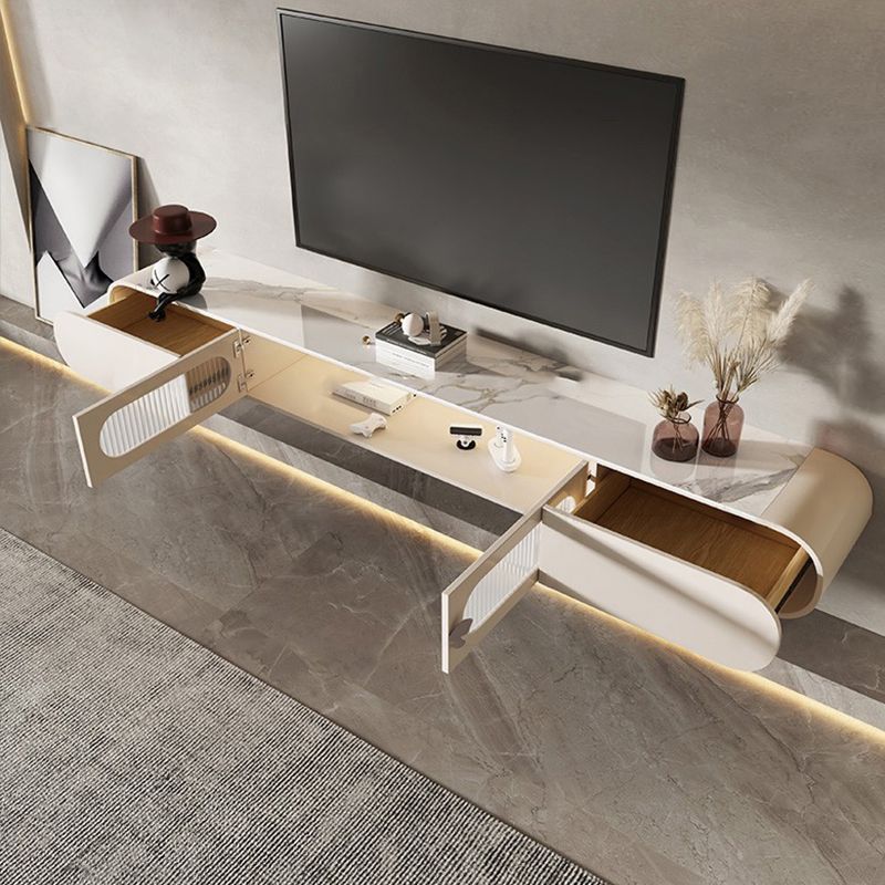 White Slate TV Cabinet Gorgeous Style Simple Home Wall-mounted TV Media Console Clearhalo 'furn' 'furn_tv_stands_entertainment_centers' 'Furniture' 'Living Room Furniture' 'TV Stands & Entertainment Centers' 'TV Stands & Media Storage Furniture' 'tv_stands_entertainment_centers' 1200x1200_ecf6452f-c491-4184-803e-b99947a10b69