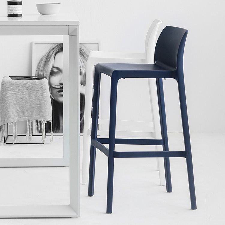 Contemporary Stackable Bar-stool Plastic Counter Bar Stool with Plastic Legs for Home Clearhalo 'Bar Furniture' 'Bar Stools' 'bar_stools' 'furn' 'furn_bar_stools' 'Furniture' 'furniture_bar_stools' 'Kitchen & Dining Furniture' 1200x1200_ecf71a04-ff98-4665-bc1c-6a4f5d5b8668