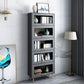 Modern Barrister Shelf Bookcase Gray Engineered Wood Bookshelf