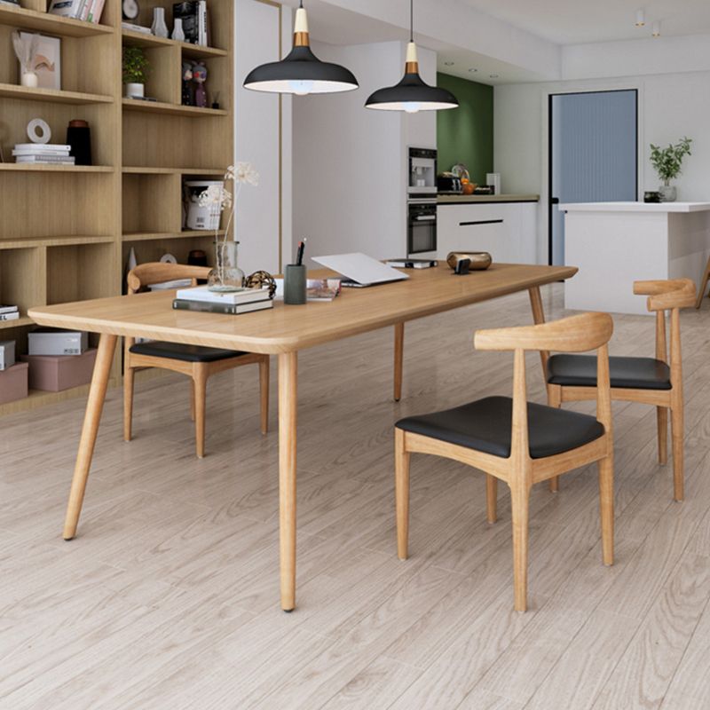 Simplicity Rectangle Dining Room Table Pine Solid Wood Table with 4 Legs Clearhalo ' dining_table' 'Dining Tables & Seating' 'Dining Tables' 'furn' 'furn_dining_table' 'Furniture' 'furniture_dining_table' 'Kitchen & Dining Furniture' 'kitchen&dining_furn' 'kitchen' 'kitchen_dining_table' 1200x1200_ecf85dca-8f23-4159-a8ac-e72143deee19