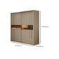 Modern Sliding Door Wardrobe Cabinet Bedroom Wooden Storage Armoire