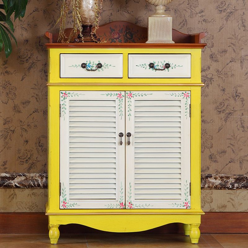 Server da pranzo in legno contemporaneo con cassetti sideboard di finitura antica per sala da pranzo