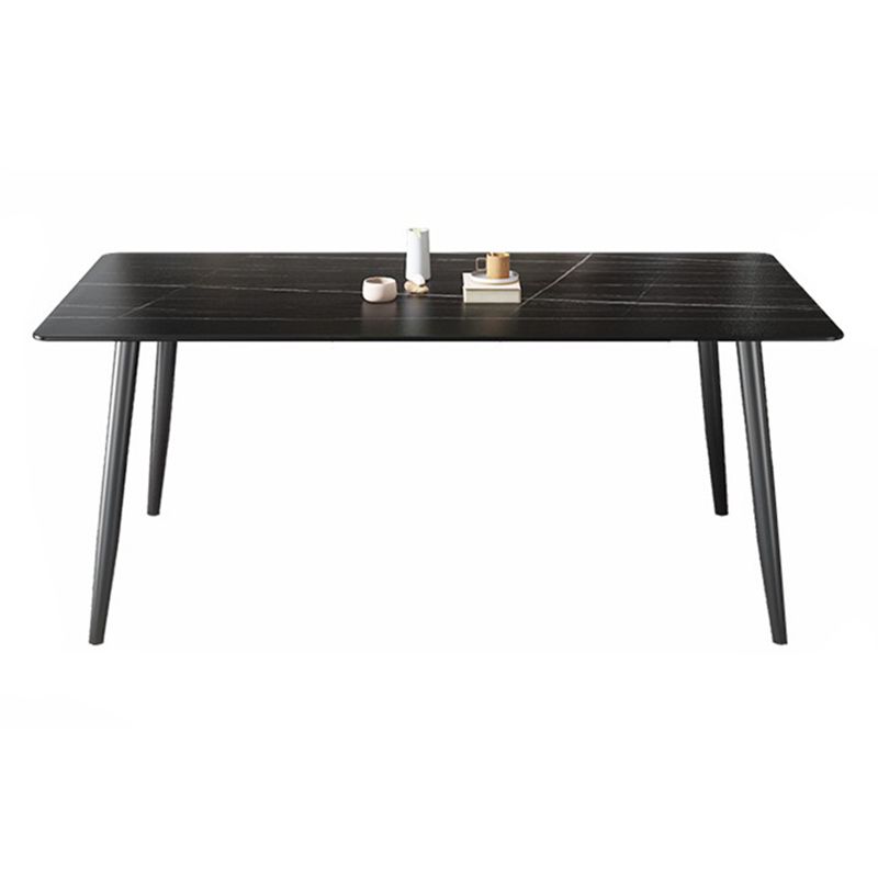 Contemporary Rectangle Dining Table Sintered Stone Table with 4 Legs for Home Kitchen Dinner Clearhalo ' dining_table' 'Dining Tables & Seating' 'Dining Tables' 'furn' 'furn_dining_table' 'Furniture' 'furniture_dining_table' 'Kitchen & Dining Furniture' 'kitchen&dining_furn' 'kitchen' 'kitchen_dining_table' 1200x1200_ecfb7118-ed68-4add-9a3e-fd4bcd386e52