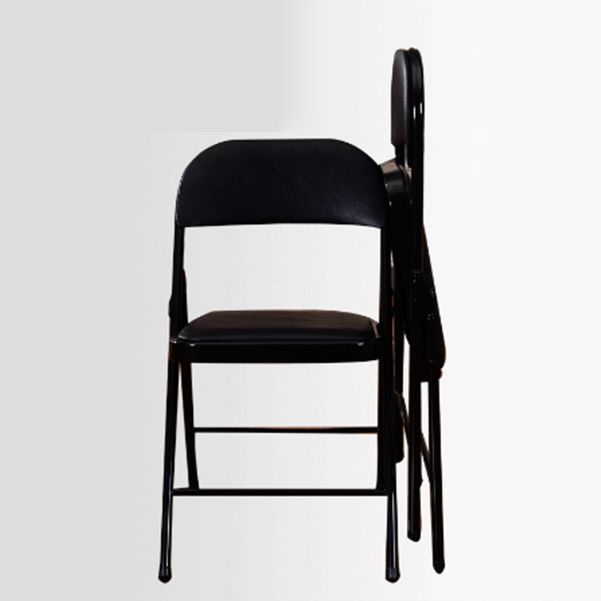 Moderne armloze gestoffeerde bureaustoel low-back lederen bureaustoel