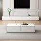 Console multimédia TV moderne en bois, support de rangement fermé pour salon