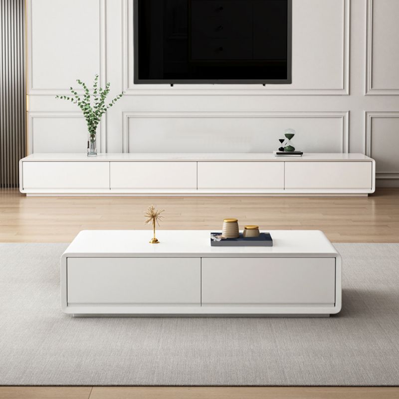 Console multimédia TV moderne en bois, support de rangement fermé pour salon