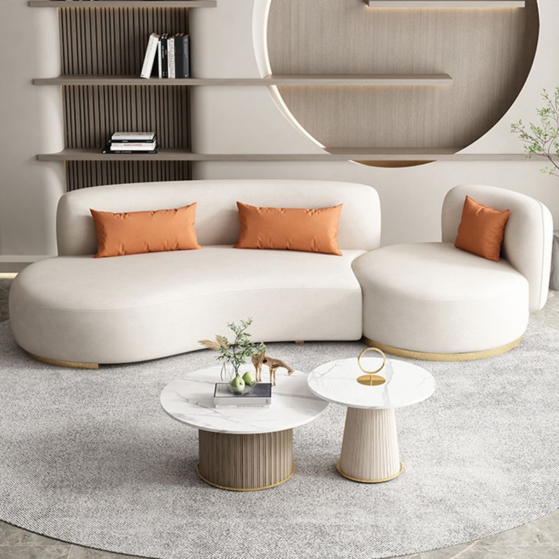 Contemporary 33.5" H Faux Leather Armless Sofa For Living Room