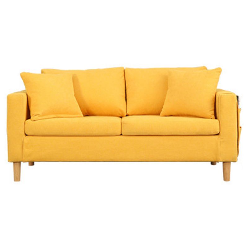 Scandinavian Tuxedo Arm Sofa Slipcovered Loveseat with Storage and Pillow Back Clearhalo 'Furniture' 'furniture_sofas' 'kitchen' 'kitchen_sofas' 'Living Room Furniture' 'Sofa' 'sofas' 1200x1200_ecfd2a94-6851-483e-a370-995baaccf56d