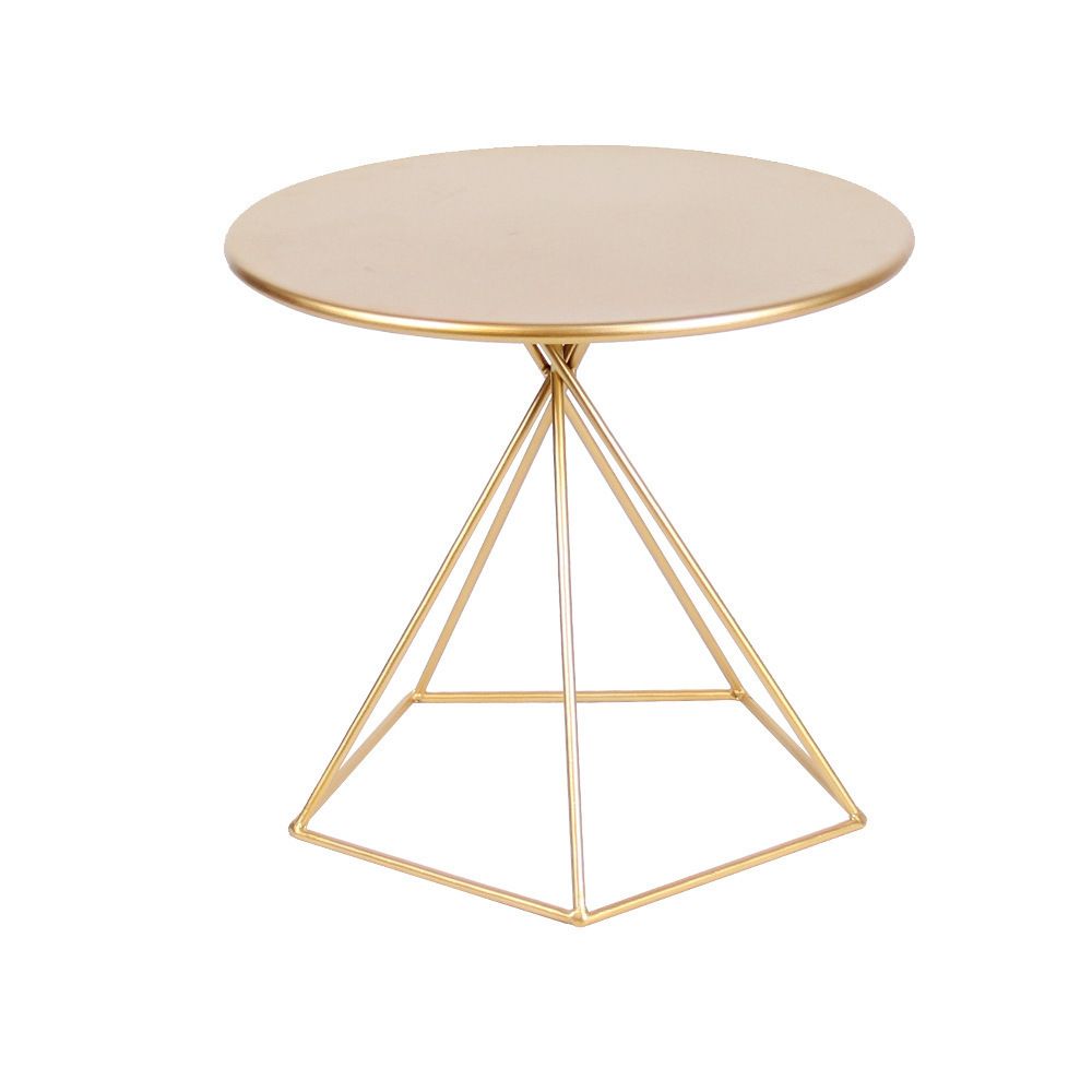 Metal Round Coffee Table Dia 21.65" inch Frame Cocktail Table Clearhalo 'Coffee & Accent Tables' 'Coffee Tables' 'coffee_tables' 'furn' 'furn_coffee_tables' 'Furniture' 'Living Room Furniture' 1200x1200_ed01d4df-0fdc-4681-acb4-056433d63835