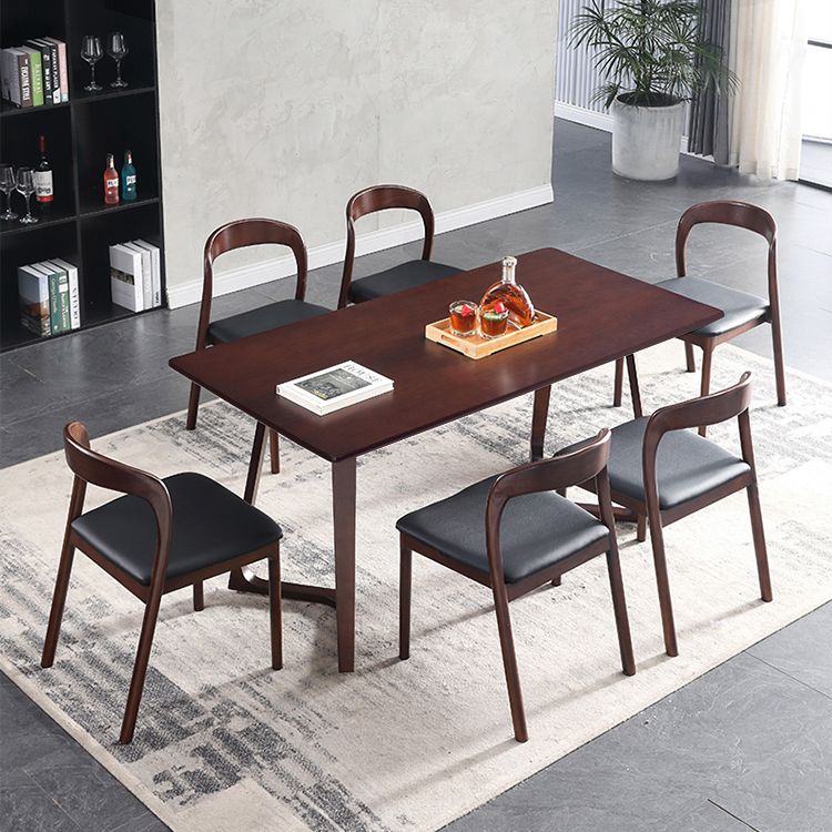 Modern Kitchen Leather Square Dining Chair Open Back Dining Side Chair Clearhalo ' kitchen&dining_furn' 'Dining Chairs' 'Dining Tables & Seating' 'dining_chair' 'Furniture' 'furniture_dining_chair' 'Kitchen & Dining Furniture' 'kitchen' 1200x1200_ed02accd-70c4-4034-95ba-2a428d1adde8