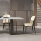 Glam Style Sintered Stone Dining Set Rectangle 1/4/5/6 Pieces Dining Set Clearhalo 'Dining Room Sets' 'Dining Tables & Seating' 'dining_room_set' 'furn' 'furn_dining_room_set' 'Furniture' 'Kitchen & Dining Furniture' 1200x1200_ed0376a9-298f-4339-a888-b8ab98cf8766