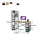 Modern Metal and Wooden Writing Desk Dormitory Office Desk With Bookshelf