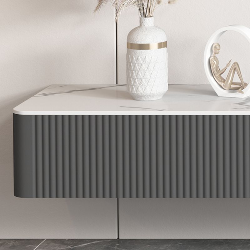 Soporte de TV moderno, almacenamiento cerrado, consola multimedia de TV montada en la pared con cajones