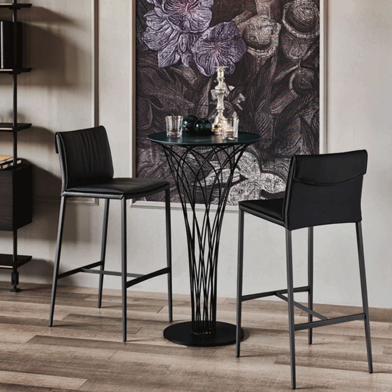 Moderno sgabello da bar sgabello cornice in pelle per sala da pranzo