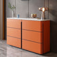 Sideboard in pietra a buffet da pranzo in stile contemporaneo con cassetti