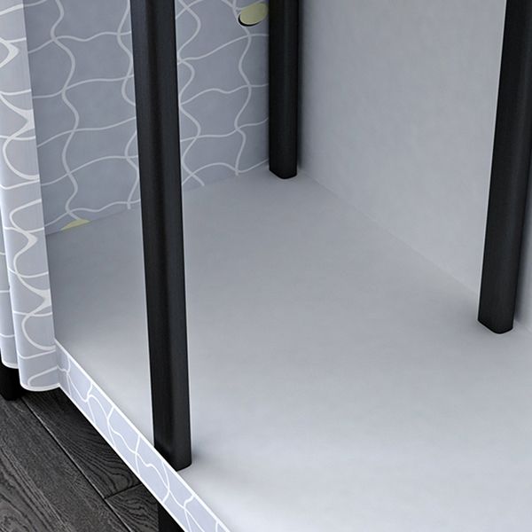 Black Steel Frame Wardrobe Contemporary Folding Wardrobe Armoire Clearhalo 'Armoires & Wardrobes' 'armoires_wardrobes' 'Bedroom Furniture' 'furn' 'furn_armoires_wardrobes' 'Furniture' 1200x1200_ed0af3b1-ff56-4a3a-a002-fc7819035db3