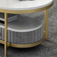 Glam 4 Legs Coffee Cocktail Table Slate Cocktail Table for Living Room Clearhalo 'Coffee & Accent Tables' 'Coffee Tables' 'coffee_tables' 'furn' 'furn_coffee_tables' 'Furniture' 'Living Room Furniture' 1200x1200_ed0badf9-b982-45c9-93eb-8c1dd45353d5