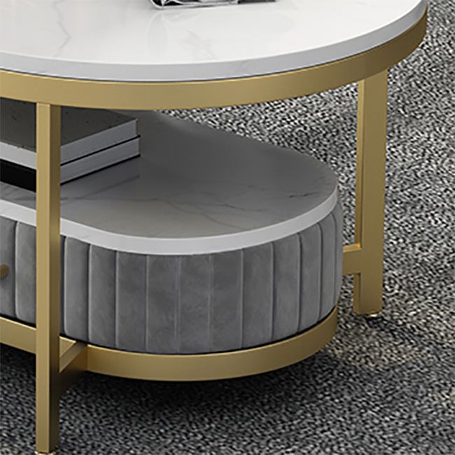 Glam 4 Legs Coffee Cocktail Table Slate Cocktail Table for Living Room Clearhalo 'Coffee & Accent Tables' 'Coffee Tables' 'coffee_tables' 'furn' 'furn_coffee_tables' 'Furniture' 'Living Room Furniture' 1200x1200_ed0badf9-b982-45c9-93eb-8c1dd45353d5