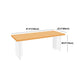 Minimalismo Mesa de madera maciza para mesa rectángica de restaurantes con base acrílica