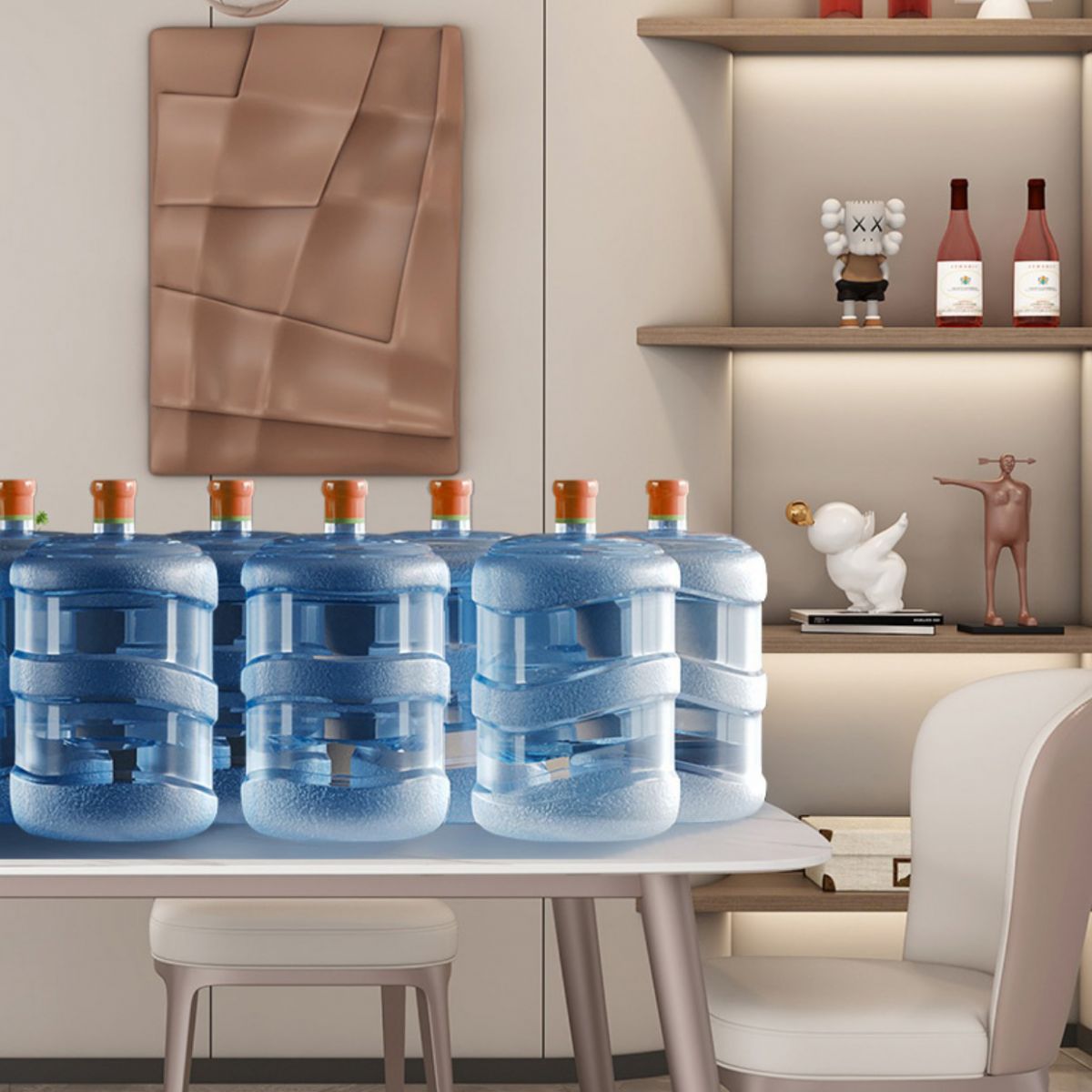 Nordic 1/2/5/7 Pieces Rectangle Dining Set Sintered Stone Dining Table with Leather Chairs Clearhalo 'Dining Room Sets' 'Dining Tables & Seating' 'dining_room_set' 'furn' 'furn_dining_room_set' 'Furniture' 'furniture_dining_room_set' 'Kitchen & Dining Furniture' 1200x1200_ed0d1faf-aabd-4a94-82f3-40279c6b5492