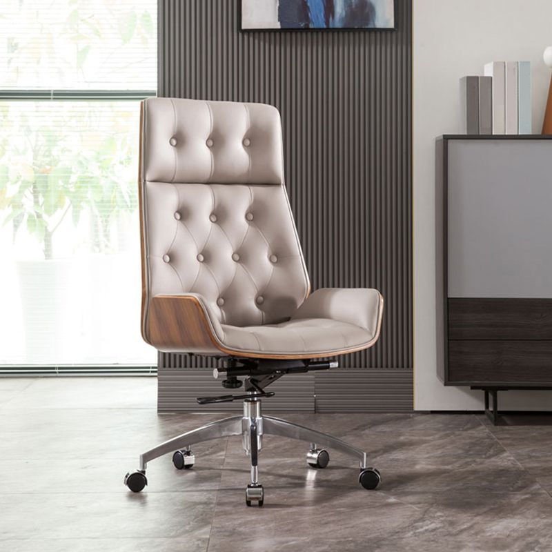 Moderner Armless Desk Stuhl Kunstleder High Back Office Stuhl