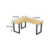 Bureau d'écriture en métal et en bois bureau de bureau en L industriel pour le bureau