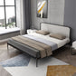 Glam Metal Panel Standard Bed, Beveled Upholstered Headboard Bed Clearhalo 'Bedroom Furniture' 'Beds' 'furn' 'furn_beds' 'Furniture' 1200x1200_ed10664f-4442-4886-8d20-784f00999848