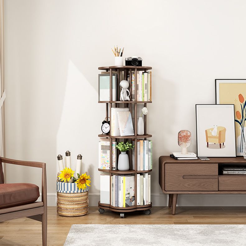 Solid Wood Bookshelf Contemporary Style Open Back Bookcase for Home Office Study Room Clearhalo 'Bookcases' 'Furniture' 'furniture_bookcases' 'kitchen' 'kitchen_bookcases' 'Living Room Furniture' 'Office Furniture' 1200x1200_ed1066ce-cf44-4018-8b63-b6e827bfb60a