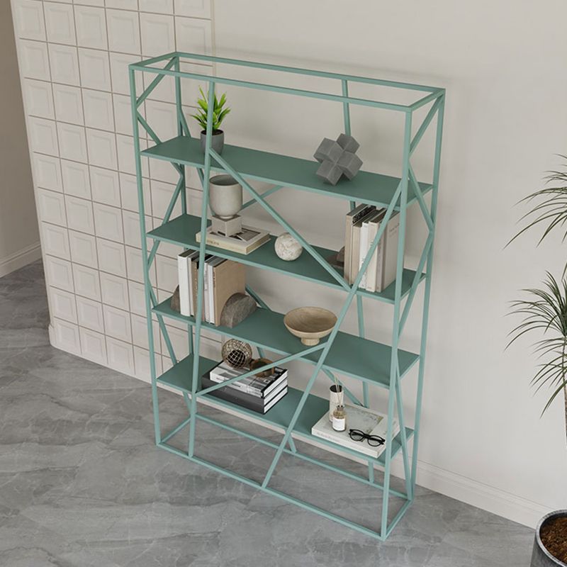 Metal Ladder Shelf Bookcase Modern Vertical Open Back Book Shelf Clearhalo 'Bookcases' 'furn' 'furn_bookcases' 'Furniture' 'Office Furniture' 1200x1200_ed129726-7c95-4471-b5db-305e355cb826