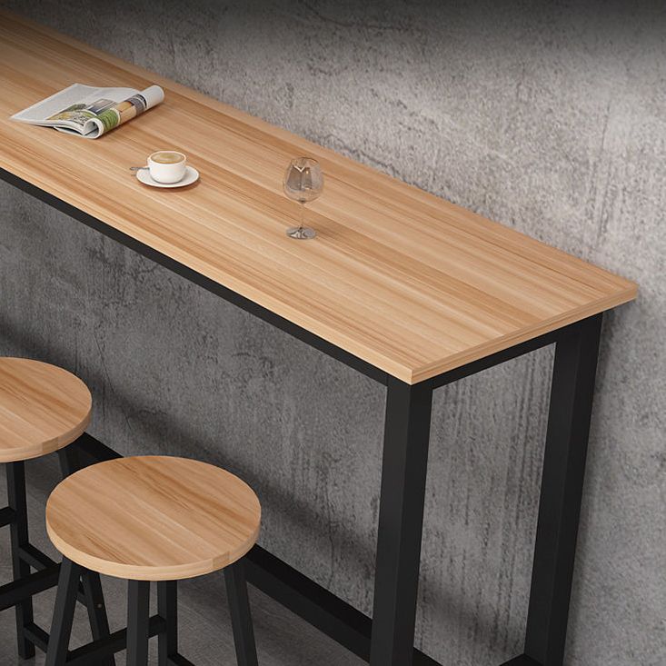 Contemporary Bar Table Rectangle Bar Dining Table with Trestle Base Clearhalo 'Bar Furniture' 'Bar Tables' 'bar_tables' 'furn' 'furn_bar_tables' 'Furniture' 'furniture_bar_tables' 'Kitchen & Dining Furniture' 1200x1200_ed15848b-6a4d-44c5-a2a0-a0c99f41e211