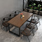 Industrial 1/2/5/7 Pieces Furniture Solid Wood Rectangle Dining Table Set in Brown Clearhalo 'Dining Room Sets' 'Dining Tables & Seating' 'dining_room_set' 'furn' 'furn_dining_room_set' 'Furniture' 'Kitchen & Dining Furniture' 1200x1200_ed15e5c3-9cf8-4c80-9eef-5af4478bc023