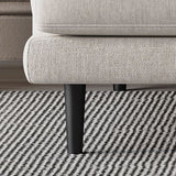 Zeitgenössischer Stoff Sitzplatz quadratischer Armsofa mit Kissen in Weiß