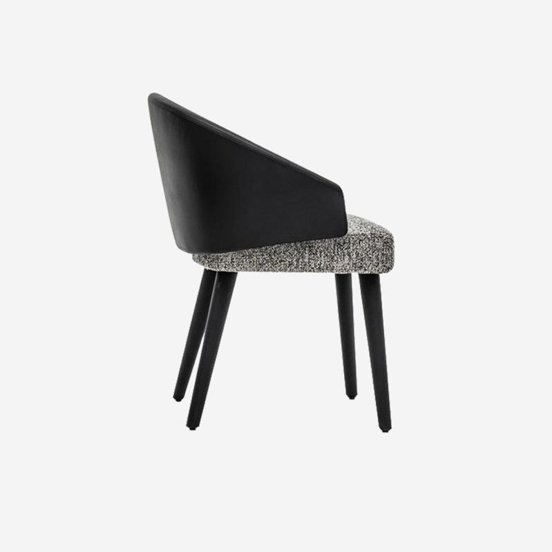 Chaise de salle à manger industrielle à la maison chaise à manger en bois en jambes noires