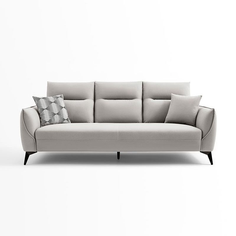 Contemporary Faux Leather Square Arm Sofa Standard Sofa with Sewn Pillow Back Clearhalo 'furn' 'furn_sofas' 'Furniture' 'furniture_sofas' 'Living Room Furniture' 'Sofa' 'sofas' 1200x1200_ed181b3f-fd42-4731-b0c2-7e0d0fdc0790