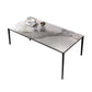 Stone Rectangular Dining Table 4 Legs Furniture with Steel Base for Home Clearhalo 'Dining Tables & Seating' 'Dining Tables' 'dining_table' 'furn' 'furn_dining_table' 'Furniture' 'furniture_dining_table' 'Kitchen & Dining Furniture' 'kitchen' 'kitchen_dining_table' 1200x1200_ed1a169d-d64b-4680-b471-862ce082849b