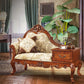 French Country Nailhead Trim Chaise Lounge Couch Einarmiger Lounge Chair