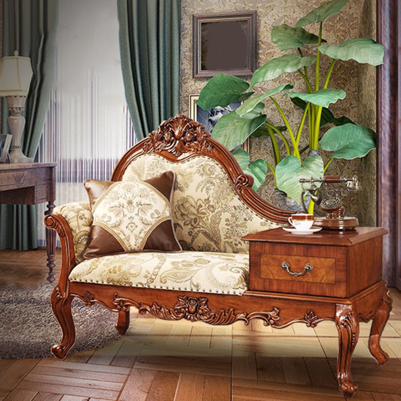 French Country Nailhead Trim Chaise Lounge Couch Einarmiger Lounge Chair