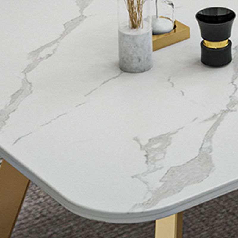 Tavolino da caffè top rettangolo glam con gambe di ferro tavolo da cocktail